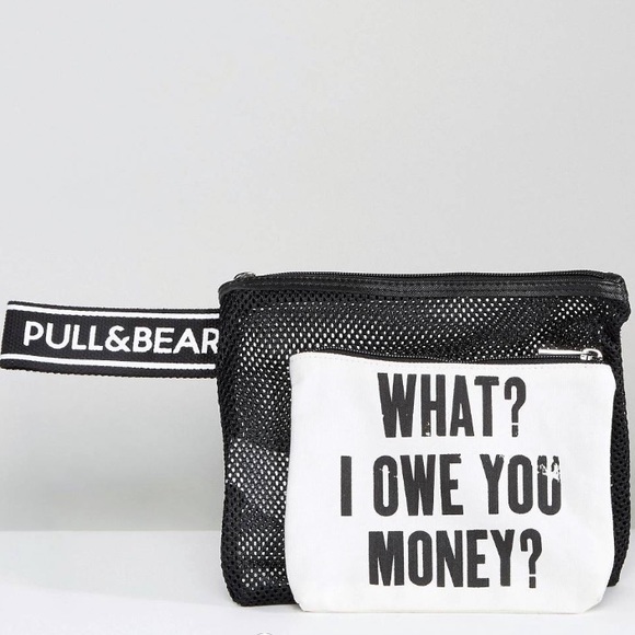 Pull&Bear Handbags - PULL&BEAR WHAT? I OWE YOU MONEY? POUCH